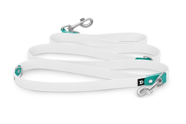 Dog Leash Reduce: Pastel green & White with Silver components