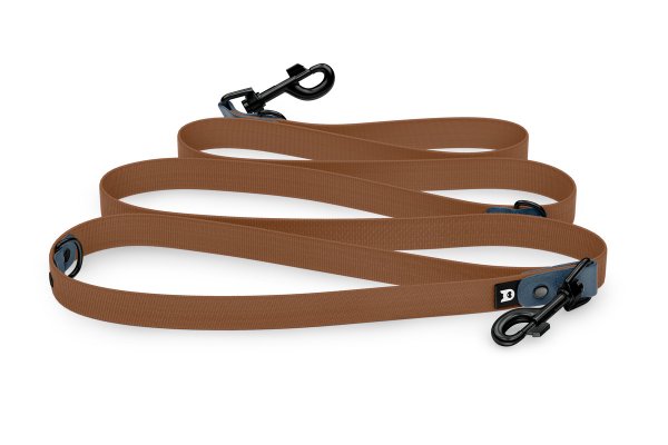 Dog Leash Reduce: Petrol & Brown with Black components