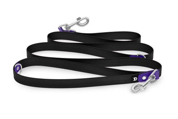 Dog Leash Reduce: Purple & black with Silver components