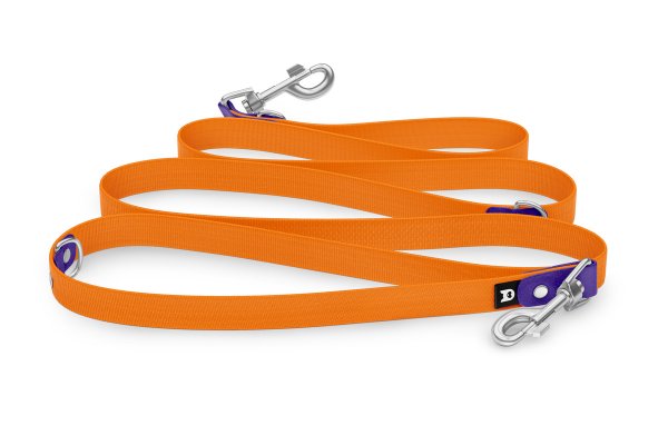 Dog Leash Reduce: Purple & Orange with Silver components