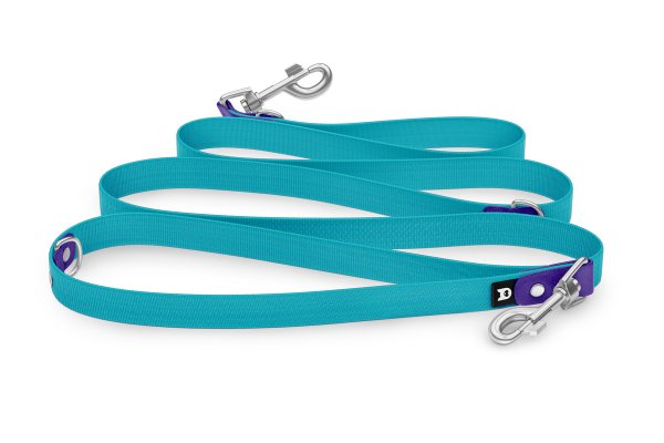 Dog Leash Reduce: Purple & Pastel green with Silver components