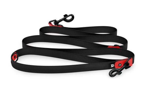 Dog Leash Reduce: Red & black with Black components