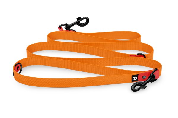 Dog Leash Reduce: Red & Orange with Black components
