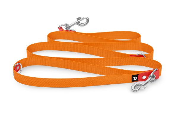 Dog Leash Reduce: Red & Orange with Silver components