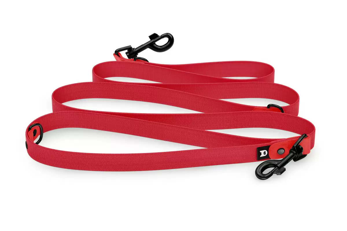Dog Leash Reduce: Red & Red with Black components