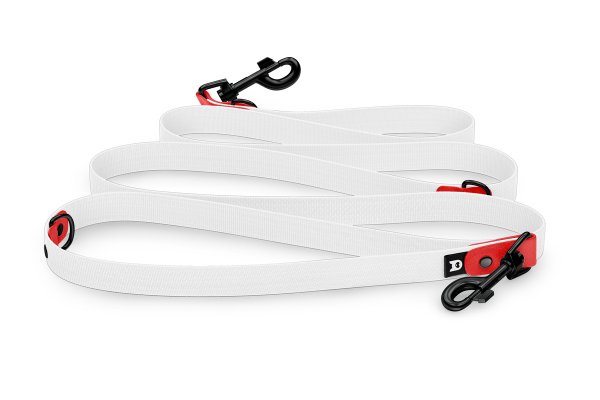 Dog Leash Reduce: Red & White with Black components