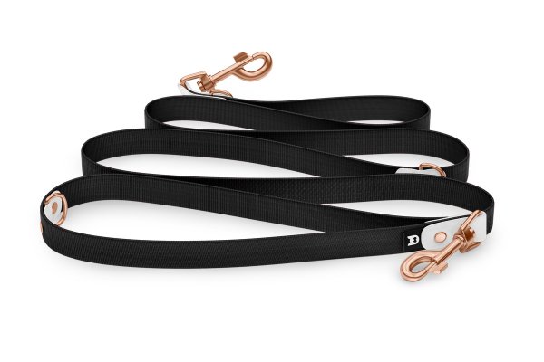 Dog Leash Reduce: White & black with Rosegold components