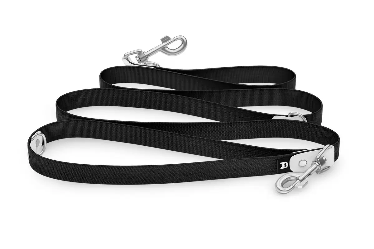 Dog Leash Reduce: White & black with Silver components