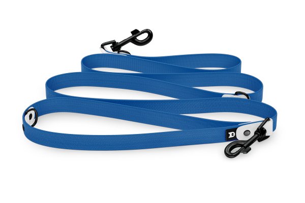 Dog Leash Reduce: White & Blue with Black components