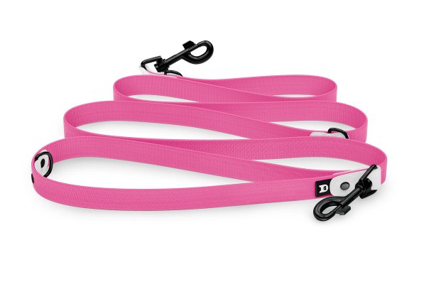 Dog Leash Reduce: White & Neon pink with Black components