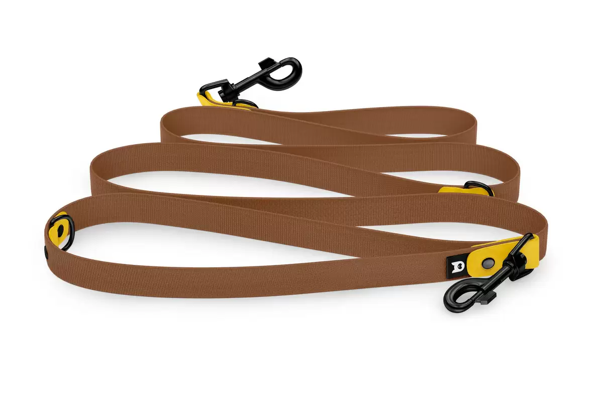 Dog Leash Reduce: Yellow & Brown with Black components