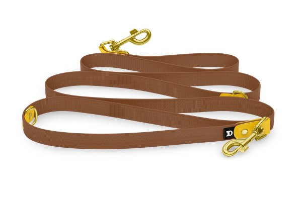 Dog Leash Reduce: Yellow & Brown with Gold components