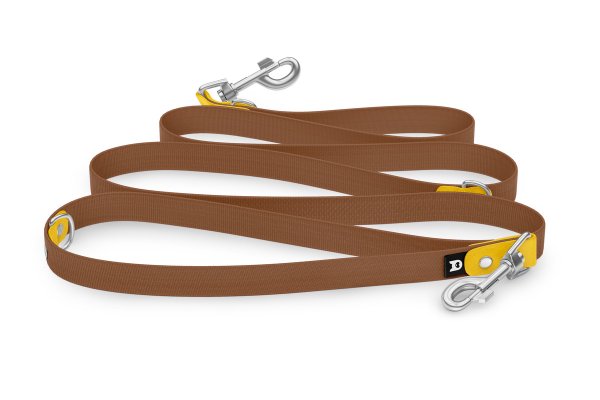 Dog Leash Reduce: Yellow & Brown with Silver components